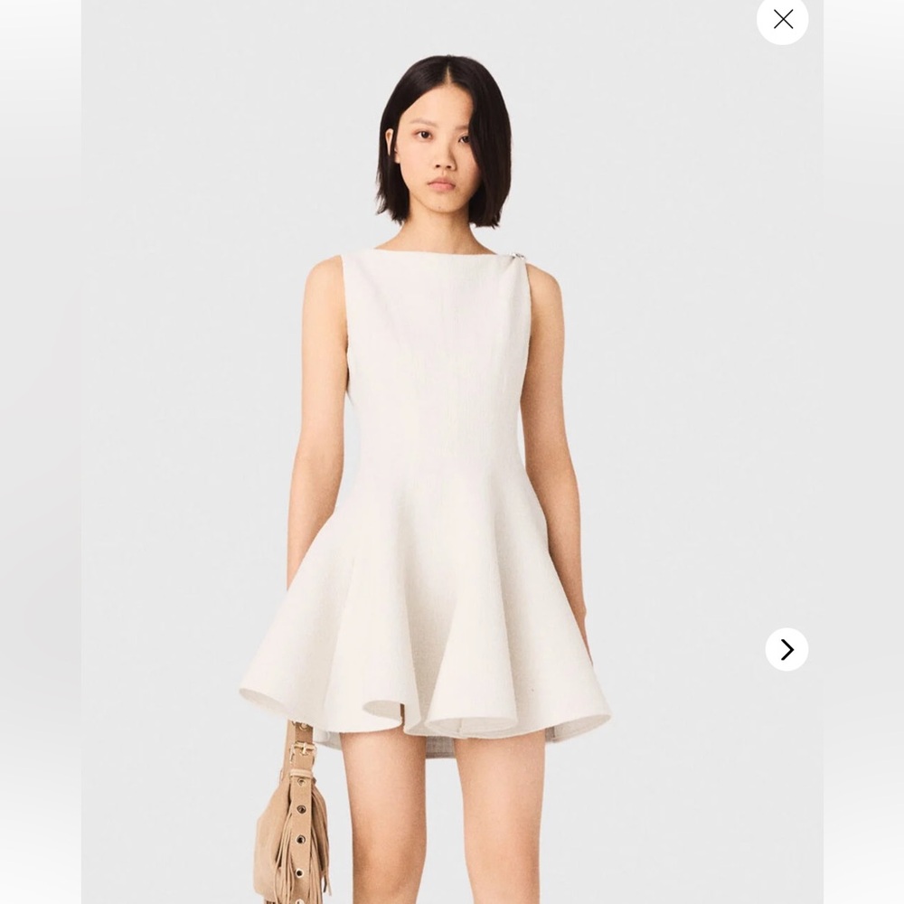 Maje NWT short flared tweed dress
